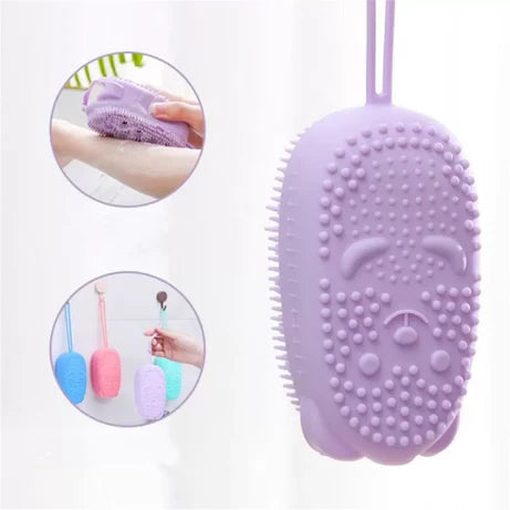 Double-sided Silicone Bear Bath Body Brush Soft HaveLock Shop
