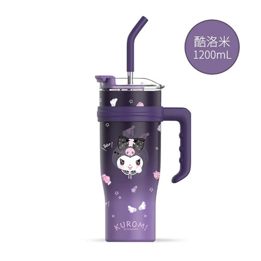 New 1200Ml Cartoon Sanrio My Melody Hello Kitty Thermos Cup High Capacity Kawaii Stainless Steel Water Cup Kuromi Sippy Cup HaveLock Shop