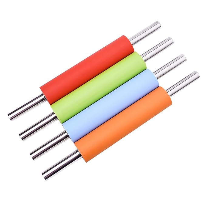 Silicon Dough Rolling Pin ,Steel Hnadle HaveLock Shop