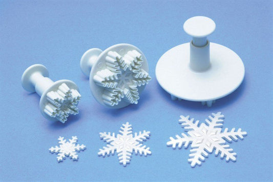 Snowflake Plunger Fondant Cutter 3Pcs Set HaveLock Shop