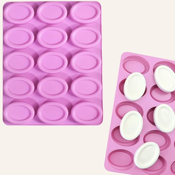 Silicone Oval 15 Cavity Soap Mold for DIY Soap Making | Havelockshop