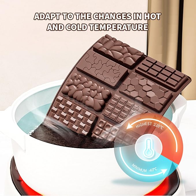 Silicone 12 Cavity Multi Shape Chocolate Bar Mold | Havelockshop