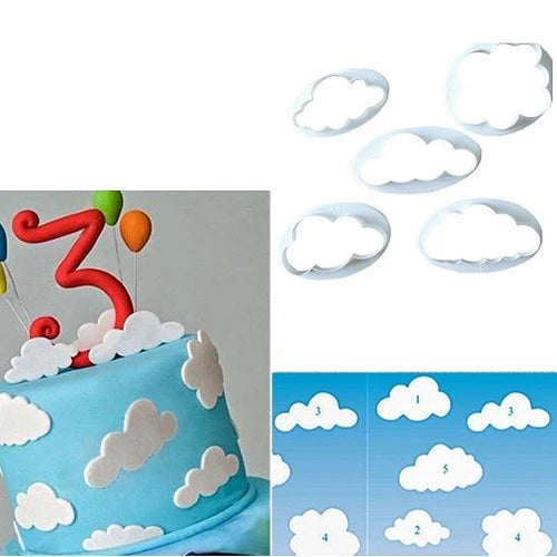 Cloud Fondant & Cookie Cutter 5Pcs Set HaveLock Shop