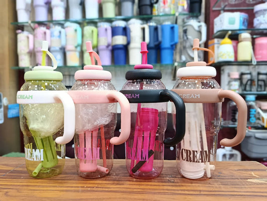 1200ml IceCream Tumbler Bottle with Handle and Straw HaveLock Shop