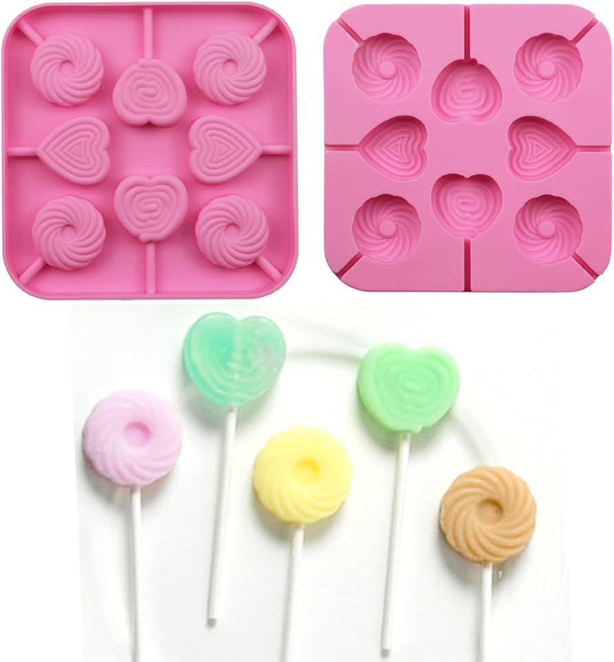 Spiral Heart Circle Silicone Lollipop Mold HaveLock Shop