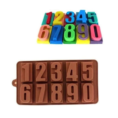 Big Numbers Silicone Chocolate Mold 123