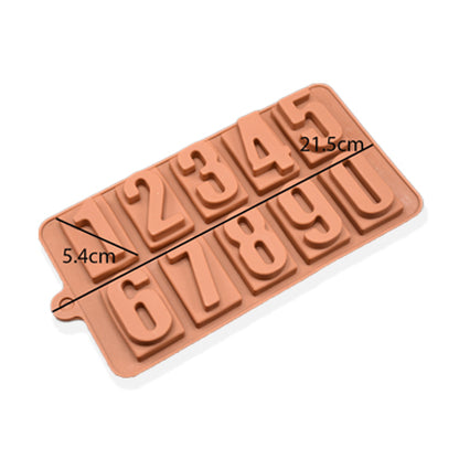 Big Numbers Silicone Chocolate Mold 123