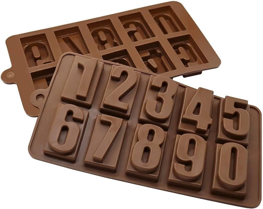 Big Numbers Silicone Chocolate Mold 123