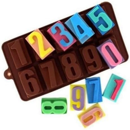 Big Numbers Silicone Chocolate Mold 123