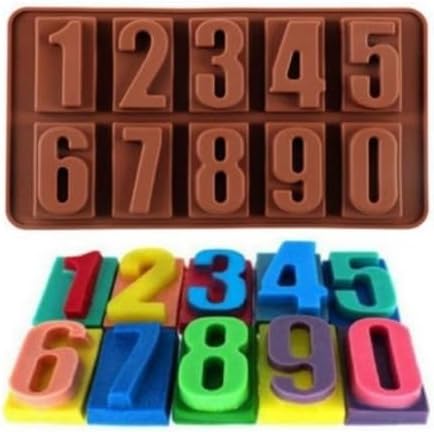 Big Numbers Silicone Chocolate Mold 123