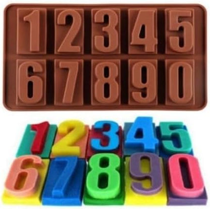 Big Numbers Silicone Chocolate Mold 123