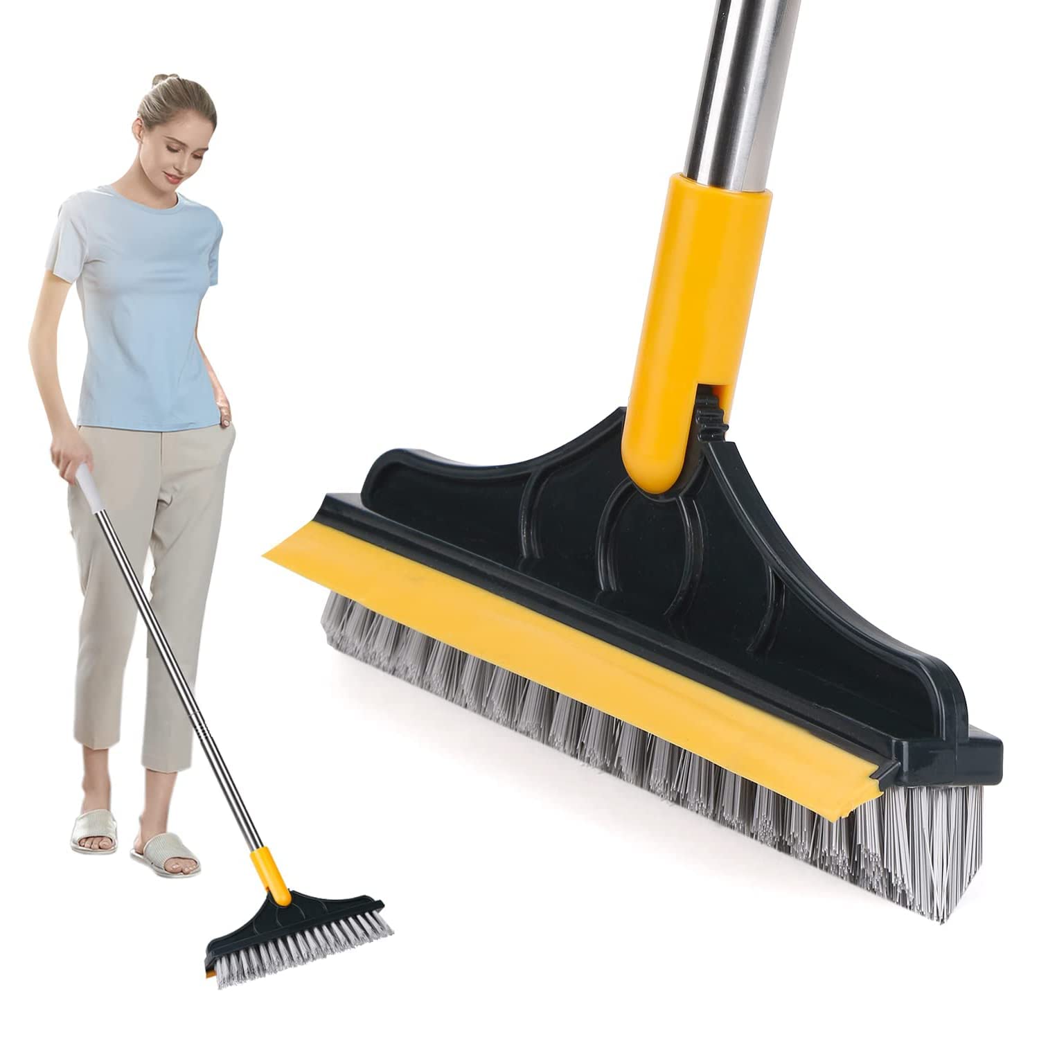 Bathroom Cleaning Brush with Wiper 2 in 1 Tiles Cleaning Brush HaveLock Shop