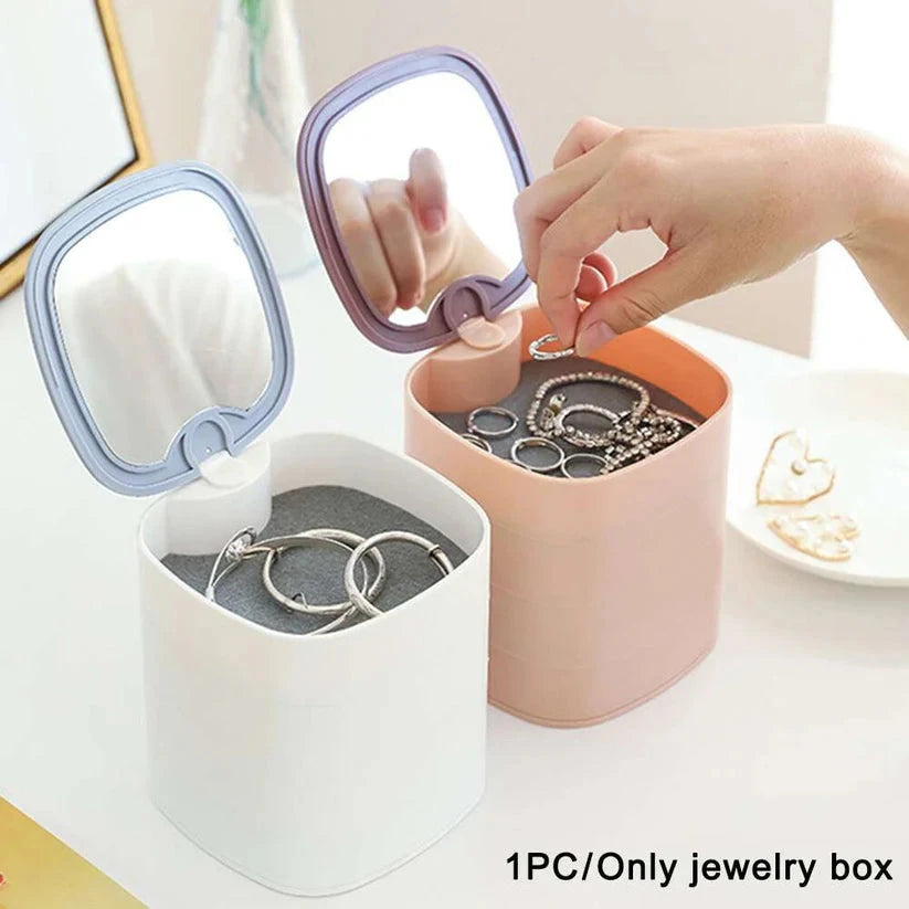 4-Layer Rotating Jewelry Organizer – Dustproof Storage Box HaveLock Shop