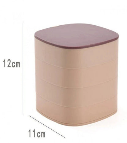 4-Layer Rotating Jewelry Organizer – Dustproof Storage Box HaveLock Shop