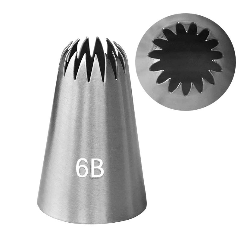 6B Stainless Steel Icing Nozzle Decor Tip Cake Baking Pastry Making Tool HaveLock Shop