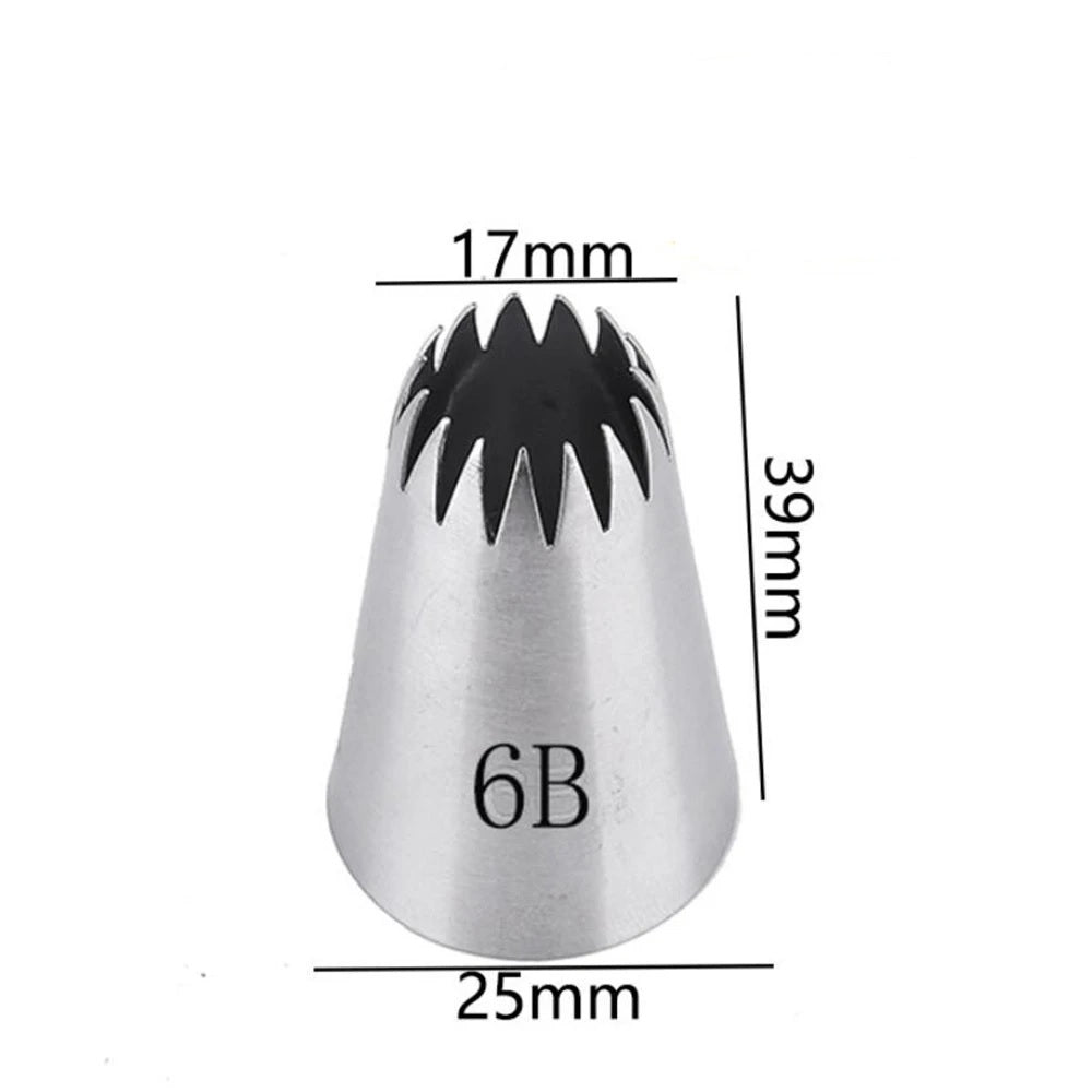 6B Stainless Steel Icing Nozzle Decor Tip Cake Baking Pastry Making Tool HaveLock Shop