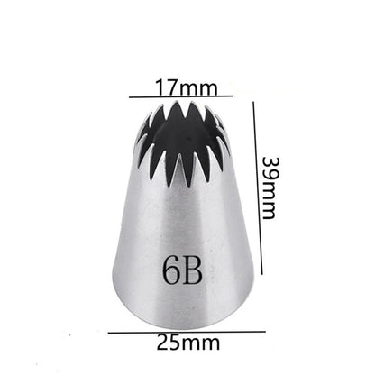 6B Stainless Steel Icing Nozzle Decor Tip Cake Baking Pastry Making Tool HaveLock Shop