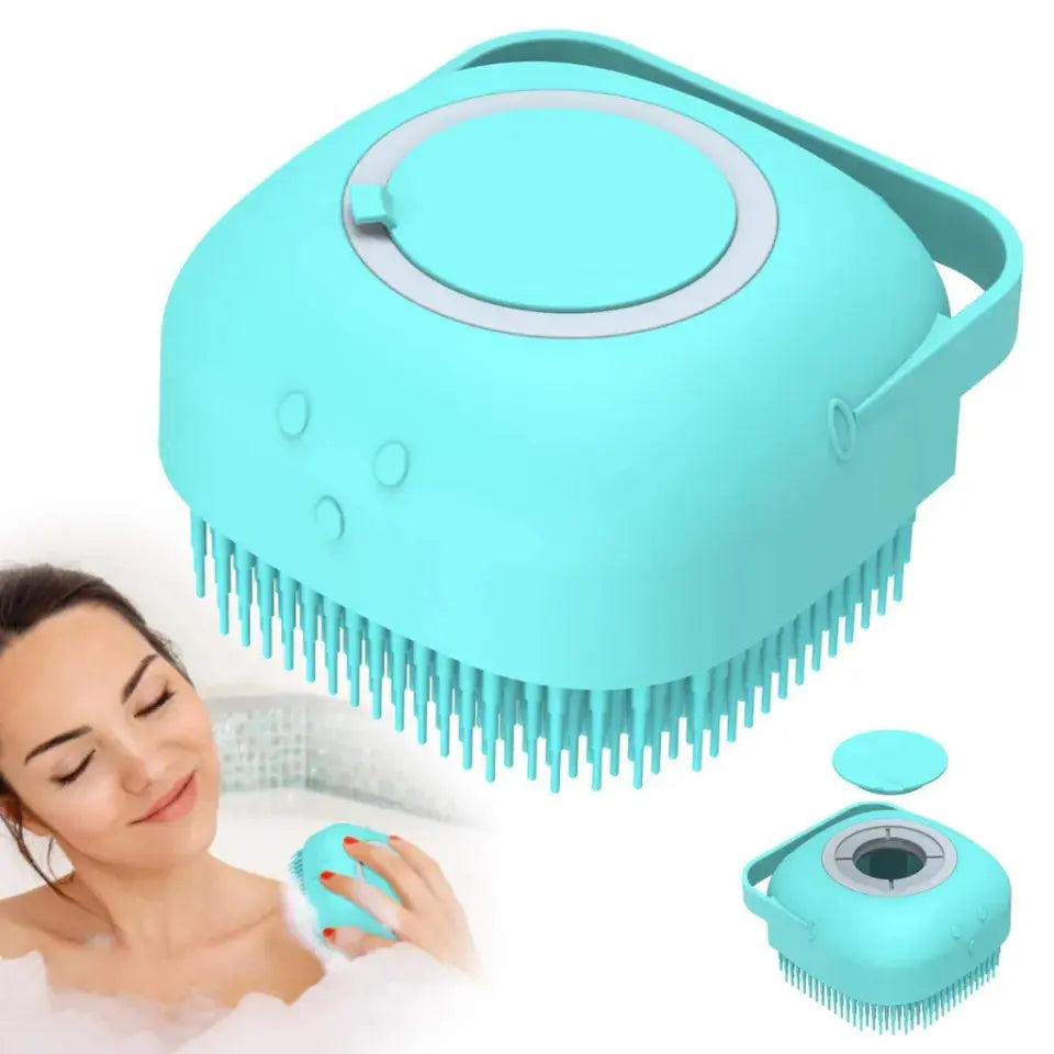 Silicon Body Scrub Brush With Soap Dispencer