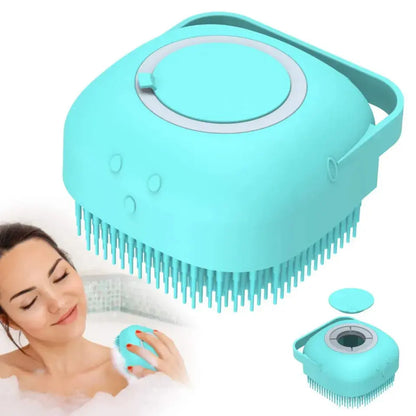Silicon Body Scrub Brush With Soap Dispencer
