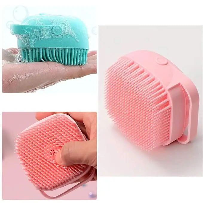 Silicon Body Scrub Brush With Soap Dispencer