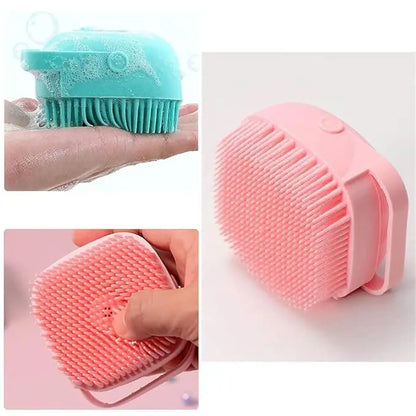 Silicon Body Scrub Brush With Soap Dispencer