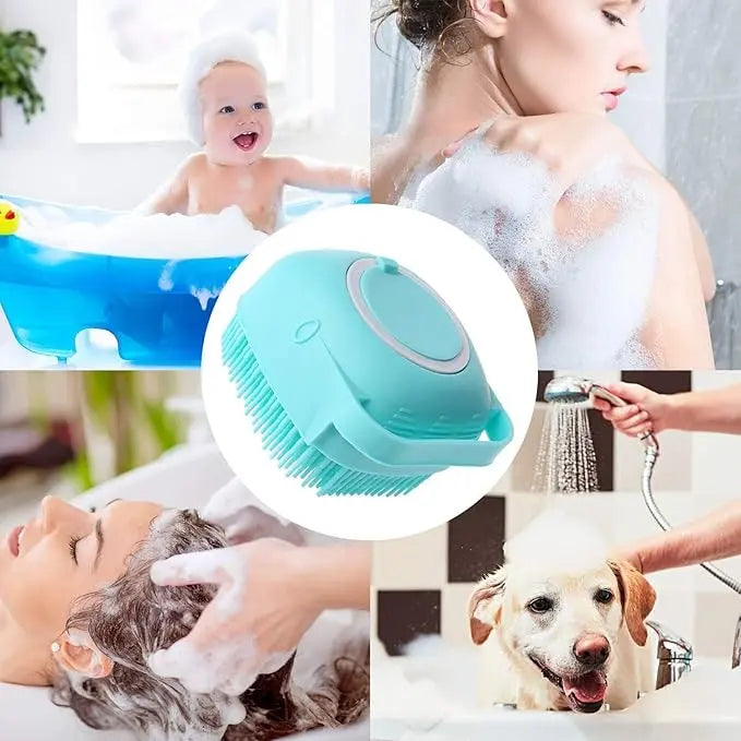 Silicon Body Scrub Brush With Soap Dispencer