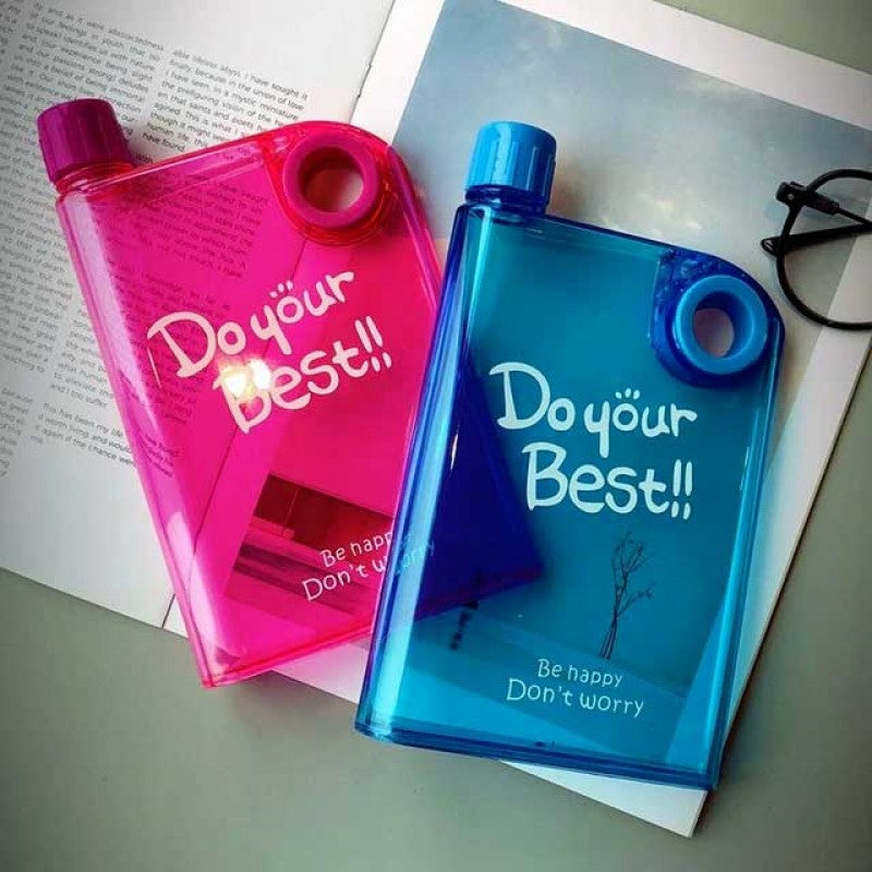 Ultra Slim Flat Stylish Note Book Water Bottle Notebook Water Bottle BPA FREE - Portable Leak-proof BPA FREE HaveLock Shop