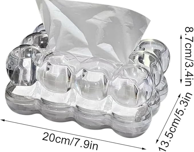 Clear Acrylic Bubble Tissue Box HaveLock Shop