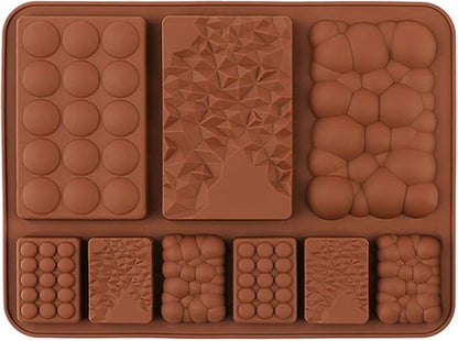 Bubble and Cracked Theme Silicone Chocolate Bar Mold 9 Cavity HaveLock Shop