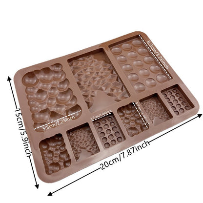 Bubble and Cracked Theme Silicone Chocolate Bar Mold 9 Cavity HaveLock Shop