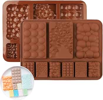 Bubble and Cracked Theme Silicone Chocolate Bar Mold 9 Cavity HaveLock Shop
