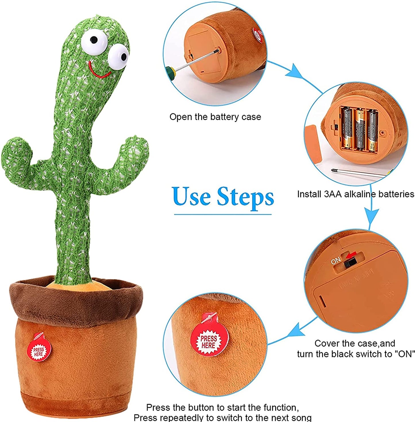 Dancing Cactus Toy Talking Baby Toys for Kids HaveLock Shop