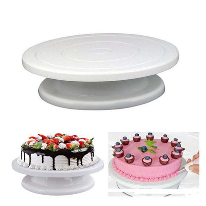 Cake table Plastic Cake Turntable Rotating Anti-skid Round Cake Decorating Stand HaveLock Shop