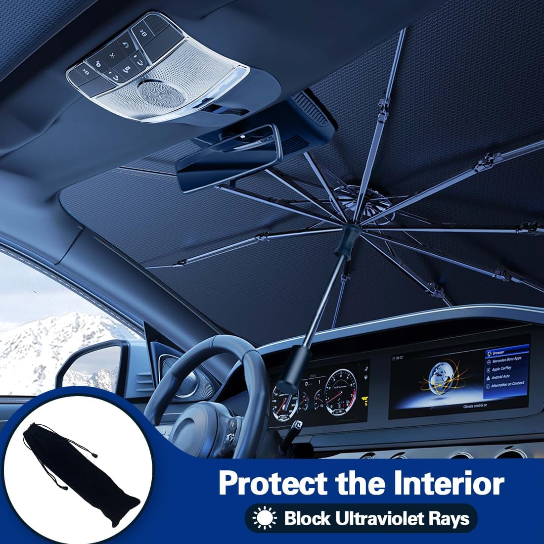 Car Umbrella Sunshade Cover for Windshield Sun UV Protection HaveLock Shop