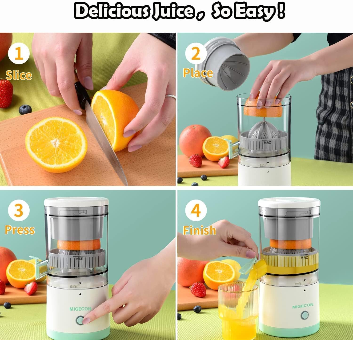 Rechargeable Portable Electric Citrus Juicer HaveLock Shop