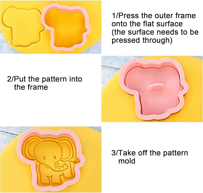 8 Pcs Animal Cookie Cutters & Stamps for Biscuits | Havelockshop