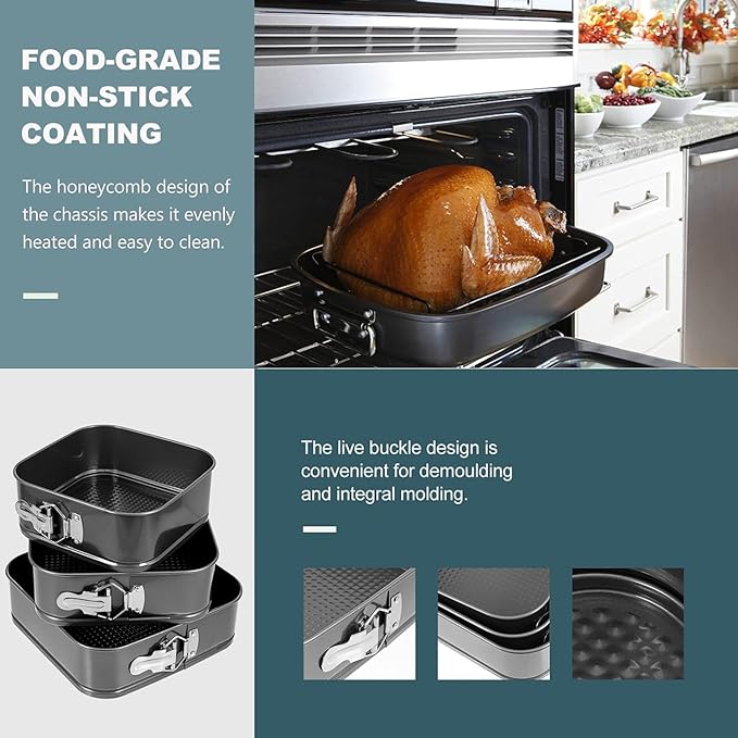 Cake pan set square