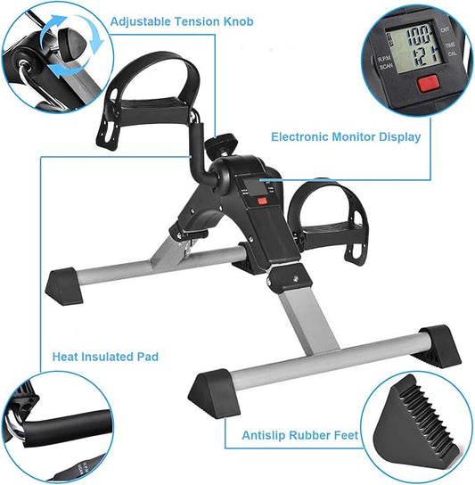 Mini Exercise Cycle with Meter, Exercise Bike - Foldable HaveLock Shop