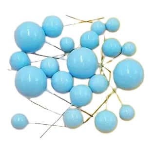 Artificial Light Blue Faux Ball Topper 20Pcs Set HaveLock Shop