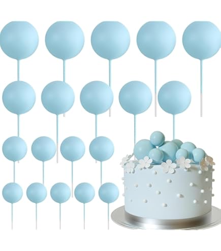 Artificial Light Blue Faux Ball Topper 20Pcs Set HaveLock Shop