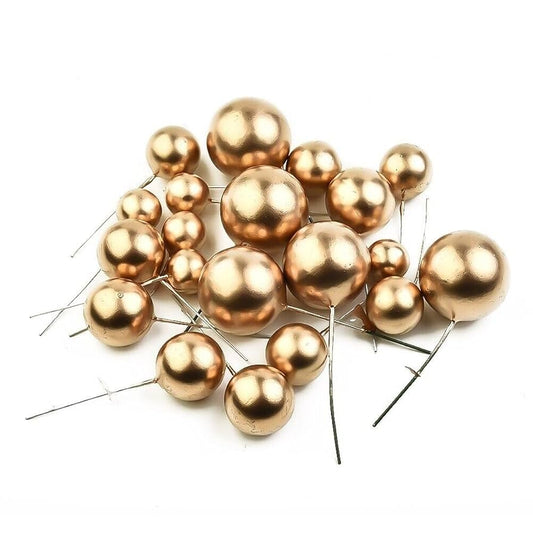 Artificial Golden Faux Ball Topper 20Pcs Set HaveLock Shop