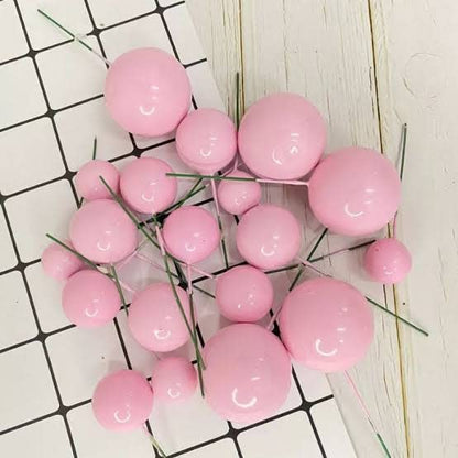 Artificial Baby Pink Faux Ball Topper 20Pcs Set HaveLock Shop