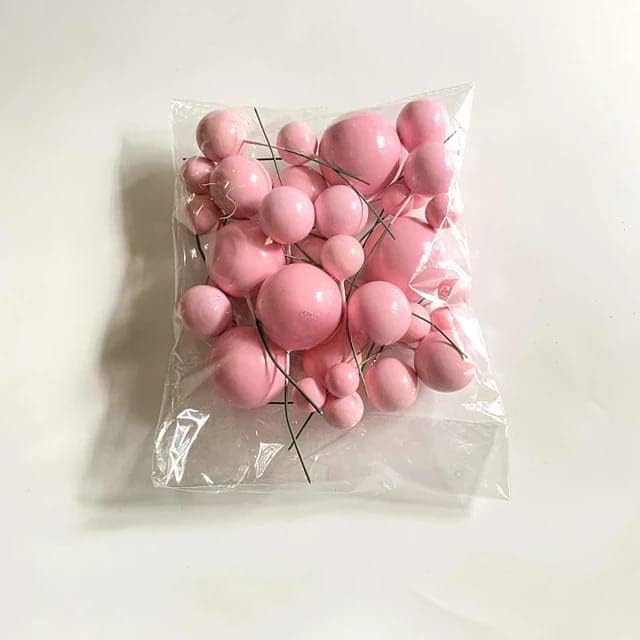 Artificial Baby Pink Faux Ball Topper 20Pcs Set HaveLock Shop