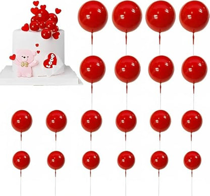 Artificial Red Faux Ball Topper 20Pcs Set HaveLock Shop