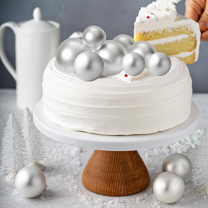 Artificial Silver Faux Ball Topper 20Pcs Set HaveLock Shop