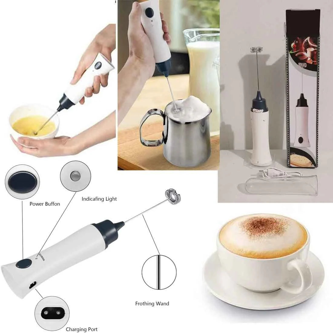 Rechargeable Milk Coffee Frother HaveLock Shop