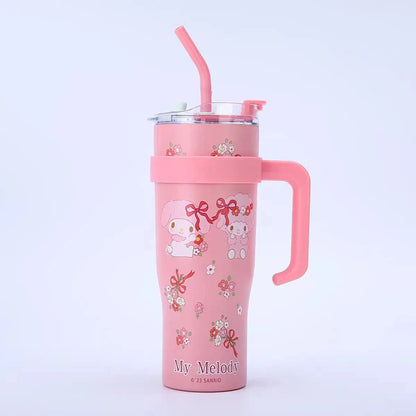 New 1200Ml Cartoon Sanrio My Melody Hello Kitty Thermos Cup High Capacity Kawaii Stainless Steel Water Cup Kuromi Sippy Cup HaveLock Shop