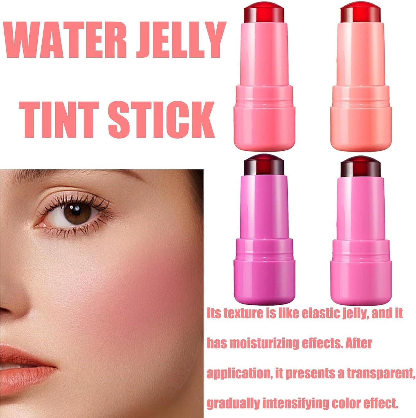 HUDAMOJI Jelly Lip & Cheek Tint Waterproof 4PCS SET HaveLock Shop