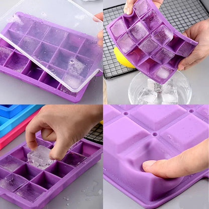 Silicone world 15 Grids Silicone Ice Cube Mold Trays HaveLock Shop
