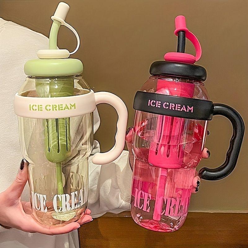1200ml IceCream Tumbler Bottle with Handle and Straw HaveLock Shop